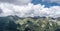 Baranec, Smrek, Placlive, Tri kopy, Hruba kopa and Banikov peaks in Western Tatras mountains in Slovakia