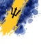 Barbados abstract painted flag