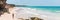 Barbados beach cruise tropical vacation woman banner. Ginger beach famous tourist destination