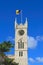 Barbados/Bridgetown: Parliament/Clock Tower with National Flag