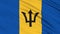 Barbados flag.