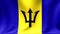Barbados Flag. Background Seamless Looping Animation. 4K High Definition Video.