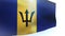 Barbados flag wave waving