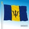 Barbados official national flag, caribbean country