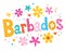 Barbados vector lettering decorative type