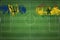 Barbados vs Ghana Soccer Match, national colors, national flags, soccer field, football game, Copy space