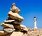 Barbaria formentera Lighthouse make a wish stones