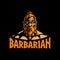 Barbarian logo in the black background