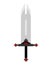 Barbarian Sword isolated. glaive warrior. Ancient blade saber. Slashing weapon Knight vector illustration