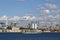 A barbarous Class Frigate of the Turkish Navy anchored in the Bosphorus Straits