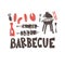 Barbecue composition. Vector design.