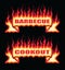 Barbecue Cookout Fire Flame Banner Straight Scroll