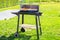 Barbecue garden grill with selection of fresh meat