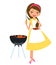 Barbecue girl