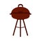 Barbecue grill equipment cooking flat icon style