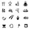 Barbecue Grill Silhouette icons