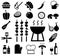 Barbecue icon set