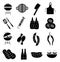 Barbecue icons set