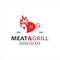 Barbecue Logo Design Grill and Smoke Meat