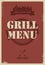 Barbecue menu, vintage style,