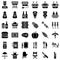 Barbecue related vector icon set, solid style
