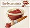 Barbecue sauce. Detailed Vector Icon