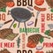 Barbecue time colorful seamless pattern