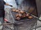 Barbecuing Chicken On A Large Outdoor Grill