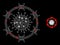 Barbed Coronavirus Zone Icon - Carcass Mesh with Constellation Nodes