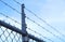 Barbed fence metal industrial protection jail fencing