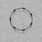 Barbed Wire Circle on Grey Brick Background. Stylized Prison Concept. Symbol of Not Freedom. Metal Frame Round