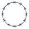 Barbed wire circle-shaped