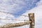 Barbed Wire Fence with Sky Background, Cape Jervis, SA