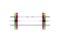 Barbell with 4 discs on both sides front view 3d render