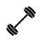 Barbell black glyph icon