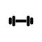 Barbell black glyph icon