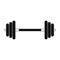 Barbell black simple icon
