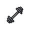 Barbell doodle icon, vector illustration