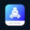 Barbell, Dumbbell, Equipment, Kettle bell, Weight Mobile App Button. Android and IOS Glyph Version