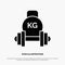 Barbell, Dumbbell, Equipment, Kettle bell, Weight solid Glyph Icon vector