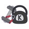 Barbell and handgrip with kettlebell