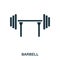 Barbell icon. Premium style icon design. UI. Illustration of barbell icon. Pictogram isolated on white. Ready to use in web design