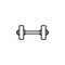 Barbell icon vector illustration. weight bar symbol