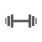 Barbell icon vector simple