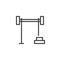 Barbell line icon