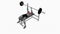 Barbell lying close grip press exercise fitness workout animation male muscle highlight