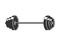 Barbell Pixel art. 8 bit sport object isolated