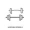 Barbell set icon. Home gym heavy lifting and power training equipment vector illustration