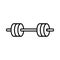 Barbell weight training equipment icon