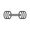 Barbell weight training equipment icon